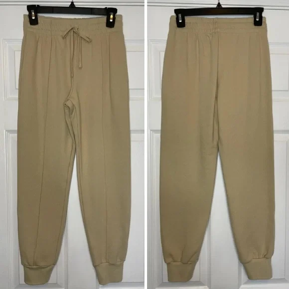 JONATHAN SIMKHAI Sand DUNE Niya Organic Cozy Lounge Seam Terry Track Jogger Pant - Picture 6 of 11